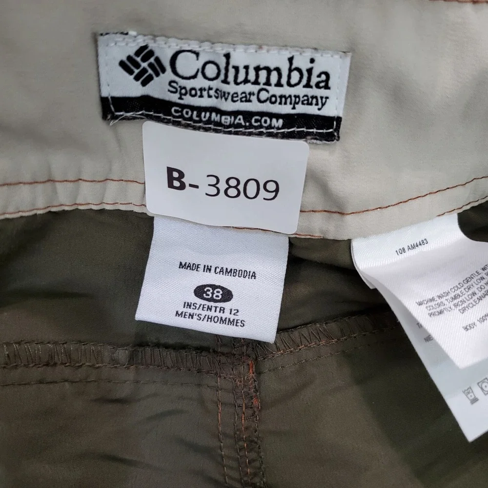 Columbia Men Swimwear 38 Green‎ Board Shorts Y2K Drawstring Pockets 11